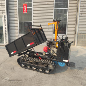 KOSTENLOSER VERSAND!! hydraulische 300kg Tragfähigkeit Loncin Benzinmotor angetrieben Barrow <span class=keywords><strong>Mini</strong></span> Track <span class=keywords><strong>Dumper</strong></span> - Product Image 5