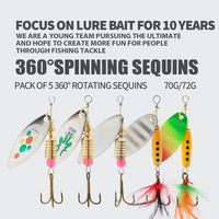 5 pièces/boîte 7g basse Buzzbait flottant haut crayon à eau chatterbait plume queue Spinner appât Spinnerbait cuillère leurre ensemble