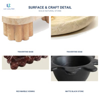 Plateau de toilette en marbre Luca |   Plateau à bijoux et à bagues en marbre naturel pour coiffeuse, comptoir de salle de bain et suite d'hôtes, ODM OEM