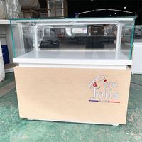 Vitrine de présentation de téléphones portables en verre personnalisée avec éclairage LED, mobilier de magasin écologique pour les supermarchés et les magasins de téléphonie mobile