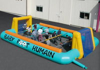 Terrain de Foosball Gonflable Géant de Qualité Commerciale, Jeu de Football de Table à Taille Humaine pour Événements et Fêtes de Team Building