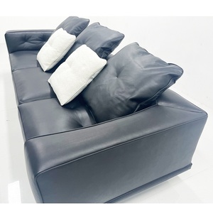 뜨거운 판매 간단한 2 인 나무 프레임 워크 작은 소파 의자 화이트 패브릭 의자 소파 - Product Image 6