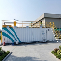 Station de traitement des eaux usées industrielles intégrée AO 1000m³/jour, automatique, robuste, avec pompe, moteur et technologie MBBR