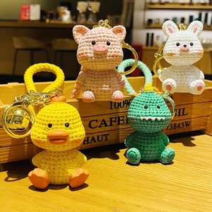 Llavero de cerdito de dibujos animados, exquisito y adorable, con diseño de pareja emocional, colgante para bolso, llavero para coche, para mujer, venta al por mayor - Product Image 2
