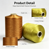 Fil de tapis en polyester coloré DTY 300D 96F teint en masse, 1000 nuances, filament en vrac pour tapis et tissus d'ameublement