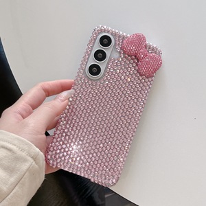 <span class=keywords><strong>Coque</strong></span> <span class=keywords><strong>de</strong></span> <span class=keywords><strong>téléphone</strong></span> rigide en PC avec nœud papillon scintillant et diamant pour <span class=keywords><strong>Samsung</strong></span> Galaxy S26 S25 S24 Plus S23 Ultra, avec bracelet <span class=keywords><strong>de</strong></span> poignet mignon - Product Image 4