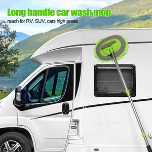 <b>Car</b> Wash <b>Mop</b> Brush Soft Bristle Brush Set <b>Car</b> Stainless Steel Splicing Rod <b>Mop</b> Cleaning Tool Brush <b>Car</b> Wash Set - Product Image 5