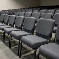 Muestra Gratuita de Sillas de Iglesia Apilables Contemporáneas en Varios Colores, Silla de Iglesia con Tapicería de Tela para Púlpito