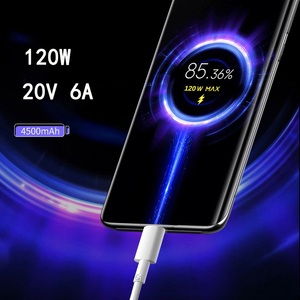 Cargador de 120W Adaptador DE LA UE Carga rápida 6A Tipo C Cable de datos para Xiaomi 12 12S 12T Pro Mi10 Ultra Mix4 <span class=keywords><strong>Note11</strong></span> 11T Pro + 5G - Product Image 4
