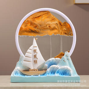 Ornement de sables mouvants de voile lisse résine de décompression créative artisanat décoration d'entrée en gros décoration haut de gamme - Product Image 4