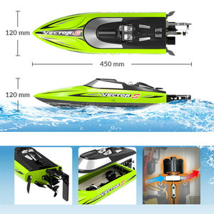 Điều khiển từ xa tàu không chổi than động cơ 50 + kph tốc độ cao từ xa tàu cao tốc nước chơi điều khiển điện Thuyền tốc độ nhanh RC thuyền - Product Image 6