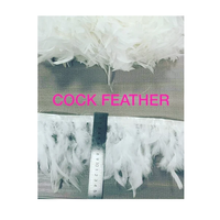 Plumes de coq légères, écologiques, antibactériennes, faites à la main, dentelle élégante, artisanat de couture, projets de confection de robes, tissus décoratifs