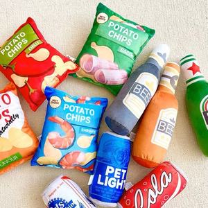 צעצוע לחיות מחמד ידידותי לסביבה אינטראקטיבית מאוד פופולרי מאוד פופולרי צ 'יפס גלידה קטיפה צעצוע - Product Image 4