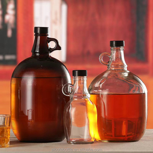 Botellas de Vidrio Ámbar de Laboratorio de 2.5L y 4L con Tapones de Corcho para Envasar <span class=keywords><strong>Cerveza</strong></span> y Vino - Product Image 6