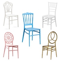 Chaises de banquet de luxe modernes en polypropylène blanc et or, en résine, pour événements de mariage et réceptions en Turquie