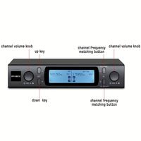 Système de monitoring intra-auriculaire professionnel ST-9912 avec microphone-casque sans fil XLR dynamique, léger, en métal et plastique, 2 canaux