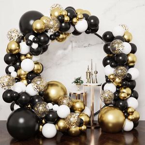 Birthday Graduation Party Easy Diy <b>Balloon</b> Black and <b>Gold</b> Confetti Multiple Premium <b>Balloons</b> Garland <b>Arch</b> Kit - Product Image 1