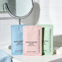 Pochette de beauté à trois soudures latérales |   Sac à haute barrière pour masques faciaux |   Emballage cosmétique personnalisé imprimé avec impression en héliogravure