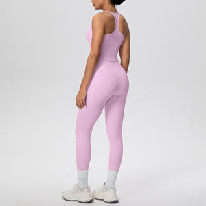 Nouvel ensemble de yoga sans dos à séchage rapide transfrontalier, sensation nuage, amincissant, rehausseur de fessier, vêtements de sport pour la course à pied décontractée en plein air et le fitness - Product Image 6