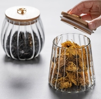 Bocaux en verre transparent pour la cuisine : rangement pour haricots, céréales, sucre, café, noix, thé, 600 ml/750 ml, pour collations et biscuits