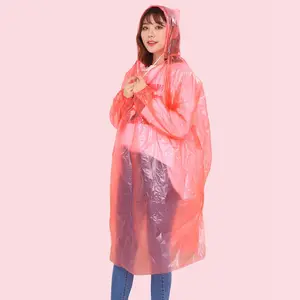 Hot Selling Outdoor Waterproof Raincoat Pe Disposable Raincoat For Walking