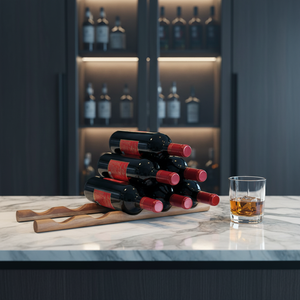 Soporte Apilable para Botellas de <span class=keywords><strong>Vino</strong></span> de Madera de Acacia, Venta al por Mayor de Fábrica, Exhibidor Horizontal de <span class=keywords><strong>Vino</strong></span> para Cafetería, Bar, Decoración del Hogar y Cocina - Product Image 5
