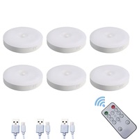 Lumière de plafond LED moderne à détecteur de mouvement rechargeable par USB, télécommande, trois couleurs, lumière de nuit magnétique pour salon