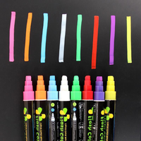Double Tips multiwarna kering dapat dihapus cair spidol kapur pena Highlighter neon pena untuk kaca