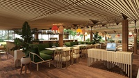 2022 Design d'intérieur temporaire de Restaurant, comptoir de Bar à café, Design de meubles de Bar de Restaurant Commercial