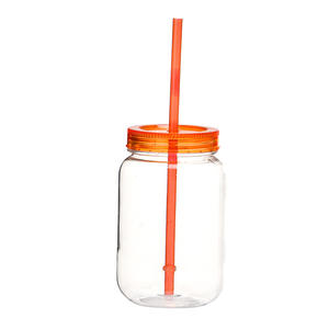 ขวดน้ำอะคริลิคแบบมีหูจับ ขนาด 20 ออนซ์ รุ่น DD1793 สำหรับกาแฟเย็น นม และเครื่องดื่มอื่นๆ พร้อมฝาและหลอดดูด ขายส่ง - Product Image 6