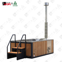 Vapasauna, spa hybride de luxe, chauffé au bois et électriquement, piscine de spa en acier inoxydable, système de massage pour hôtel, complexe hôtelier, bien-être