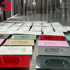 Lavabo Singolo e Doppio in <span class=keywords><strong>Corian</strong></span> Bianco, <span class=keywords><strong>Lavandino</strong></span> in Acrilico Puro per <span class=keywords><strong>Bagno</strong></span>, Lavabo in Superficie Solida - Product Image 1