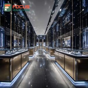 Sistema de Exhibición de Joyería de Lujo, Vitrina de Vidrio con Marco Metálico para Tiendas de Marca - Product Image 5