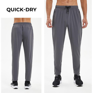 Pantalon d'entraînement à séchage rapide pour hommes 78% nylon 22% spandex respirant logo personnalisé Joggers couleur unie pantalon actif pour hommes Fitness Gym - Product Image 5
