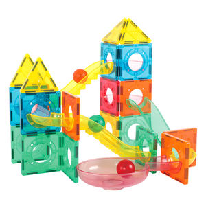 Nouveaux blocs de <span class=keywords><strong>Construction</strong></span> MABS certifiés marbré Run avec boule et Tube, jeu de jouets de <span class=keywords><strong>Construction</strong></span> de piste de course pour enfants, 80 pièces - Product Image 1