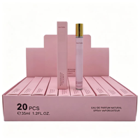 Parfum pour femme en format voyage 35 ml, style rose, 20 pièces par boîte, spray longue durée, vente en gros