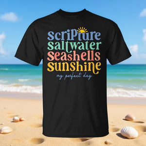Camiseta Scripted Saltwater Seashells Sunshine Mi día perfecto - Product Image 3