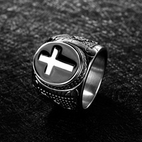 Bague dorée de jésus pour homme, en argent, nouvelle mode inspiré de la croix, design personnalisé, Diy, accessoire masculin