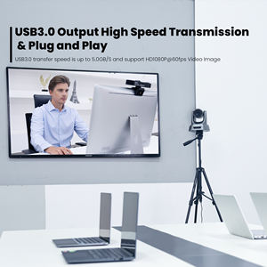 Telecamera per Conferenze PTZ Teveo <span class=keywords><strong>Serie</strong></span> NV10W con Zoom Ottico 10x e USB3.0 Videocamera 1080P per Trasmissioni in Diretta - Product Image 6