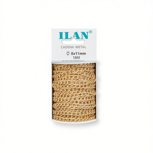 Catena in Metallo Ilan 8x11mm 18M Colore Oro per Creazione di Gioielli - Product Image 2