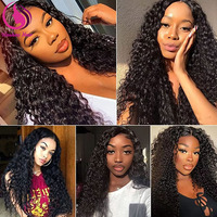 Cheveux indiens bruts 13X4 Transparent Lace Front perruques de cheveux humains cuticule aligné Deep Wave Full HD dentelle frontale perruques pour les femmes noires
