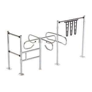 Barrière de sécurité en acier inoxydable, portail pivotant rotatif, tourniquet mécanique manuel de hauteur moyenne pour supermarché - Product Image 2