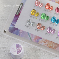 Lot de vernis gel pailleté Rabia 12 couleurs 5ml pour nail art scintillant, manucure en salon et fournitures de beauté