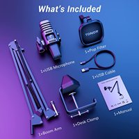 Vente chaude TonorMic Phone Mic Tonor TC30S TC30S + Kit de microphone de jeu RVB à condensateur USB avec support de bras de flèche