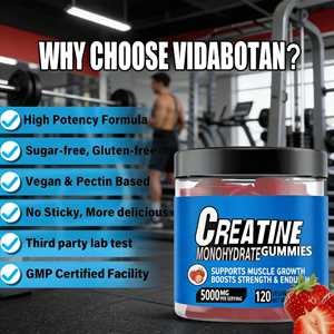 Vente chaude : Créatine monohydrate en gommes pour la croissance musculaire, <span class=keywords><strong>5g</strong></span>, supplément de créatine en gommes stimulant l'énergie - Product Image 3