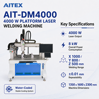 Machine de soudage laser à fibre automatique 4000W, plateforme 3 axes, soudeuse laser avec galvanomètre pour soudage ponctuel et par emboîtement AIT-DM4000