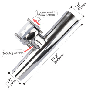 Soporte para caña de pescar, abrazadera ajustable de acero inoxidable 304 de 260mm para uso en barcos - Product Image 1