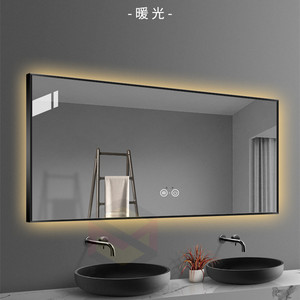 Mobile da bagno a <span class=keywords><strong>specchio</strong></span> a led <span class=keywords><strong>specchio</strong></span> da bagno a led con cornice in alluminio color oro <span class=keywords><strong>50x70</strong></span> - Product Image 5
