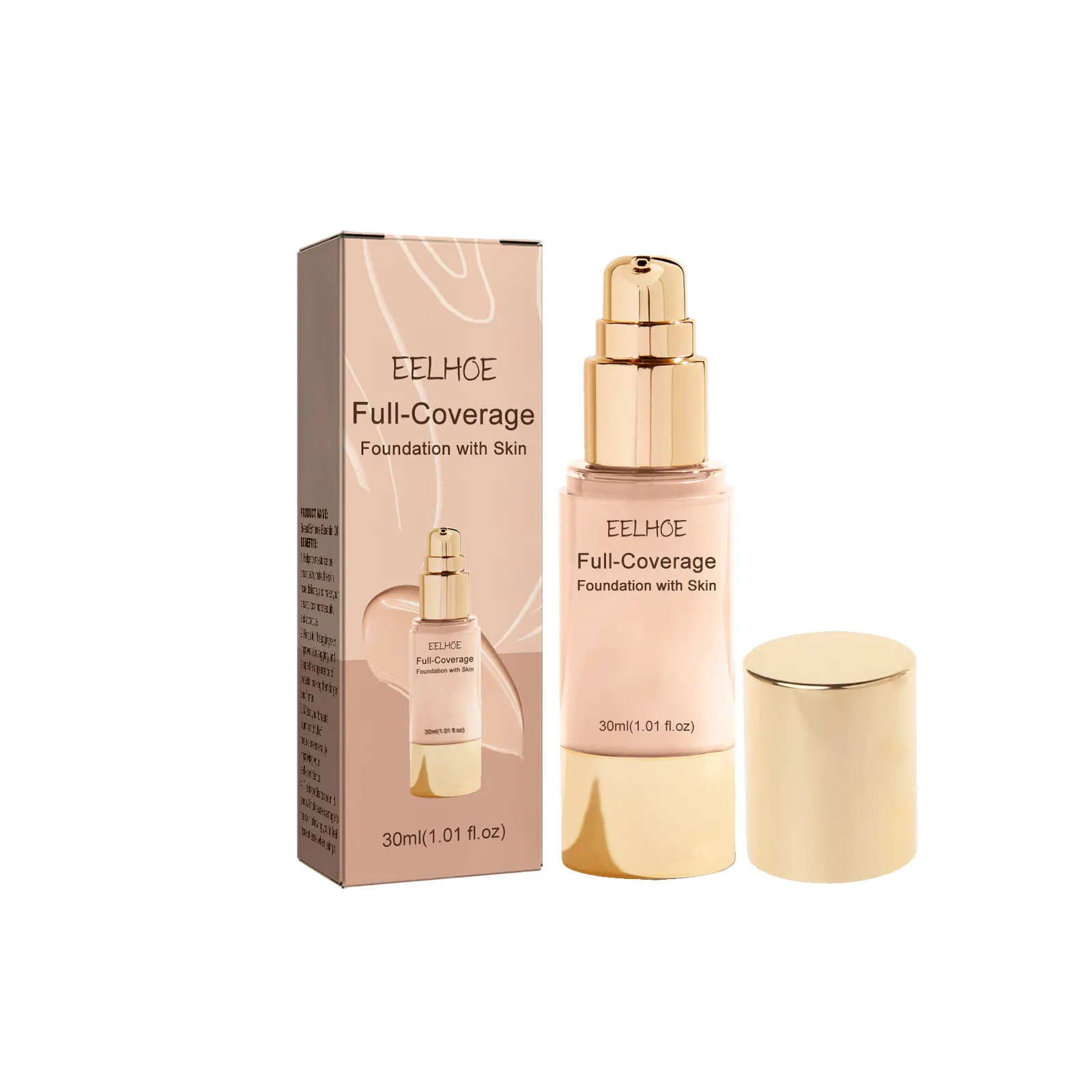 EELHOE Set Foundation riasan wajah bersinar, Foundation riasan terbaik Formula organik