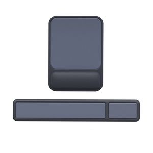 Customizable Colorful Non-Slip PU Base Silicone Rectangular Ergonomic Mousepad Mouse <b>Keyboard</b> Wrist Rest Support Set for Office - Product Image 1